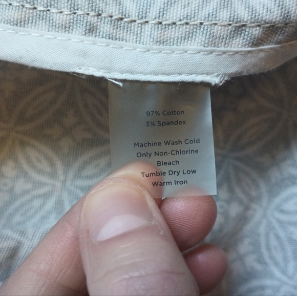 Talbots 20W Swing Jacket Single Button Cropped Stamp Pattern Olive Brown Canvas - Picture 12 of 14